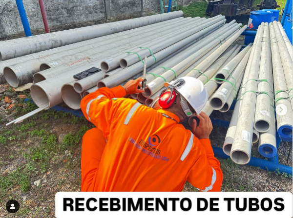 Recebimento de tubos Recebimento de tubos